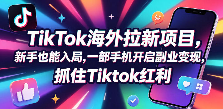 【无水印】Tc联盟TikTok海外拉新项目,新手也能入局,一部手机开启副业变现,抓住Tiktok红利(更新0927) - 严选资源大全