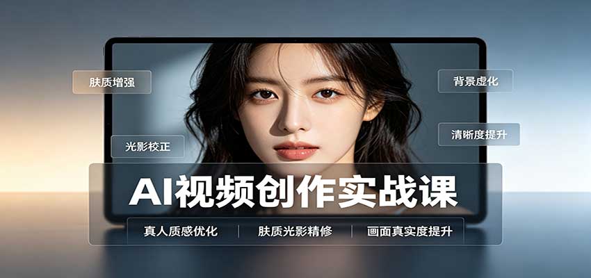 AI视频创作实战课:人物面部情绪调试,真人质感优化,提示词模板与变现方向 - 严选资源大全