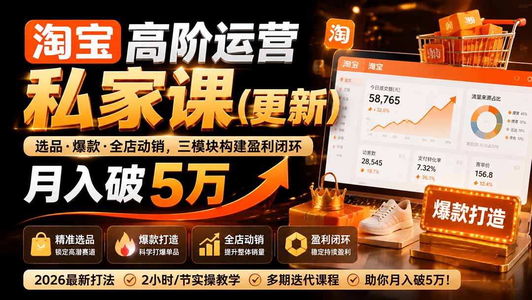 淘宝高阶运营私家课(更新26年 - 严选资源大全