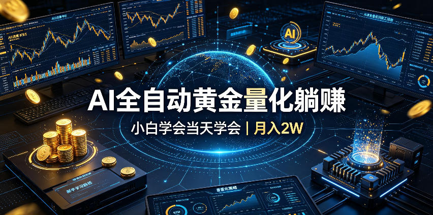 AI全自动黄金量化躺賺:小白学会当天学会,月入2W!【揭秘】 - 严选资源大全