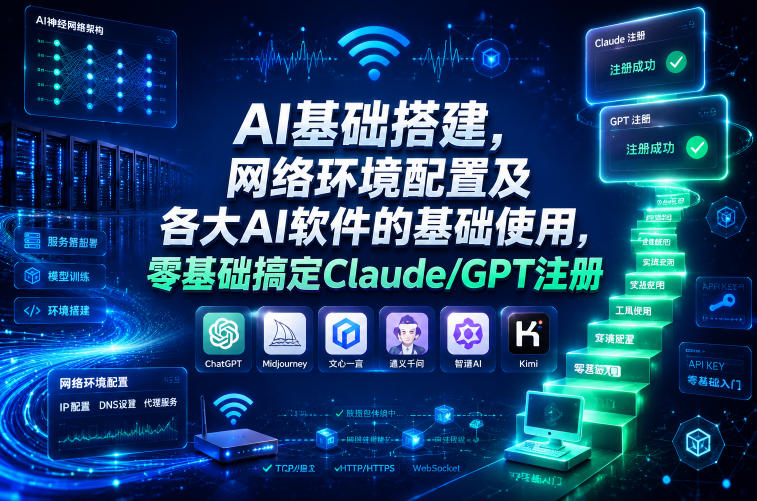 AI基础搭建，网络环境配置及各大AI软件的基础使用，零基础搞定Claude/GPT注册 - 严选资源大全