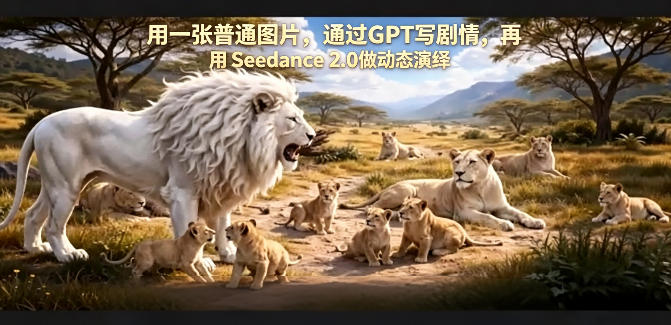 用一张普通图片，通过GPT写剧情，再用Seedance 2.0做动态演绎，居然能生成迪士尼风格搞笑动画 - 严选资源大全