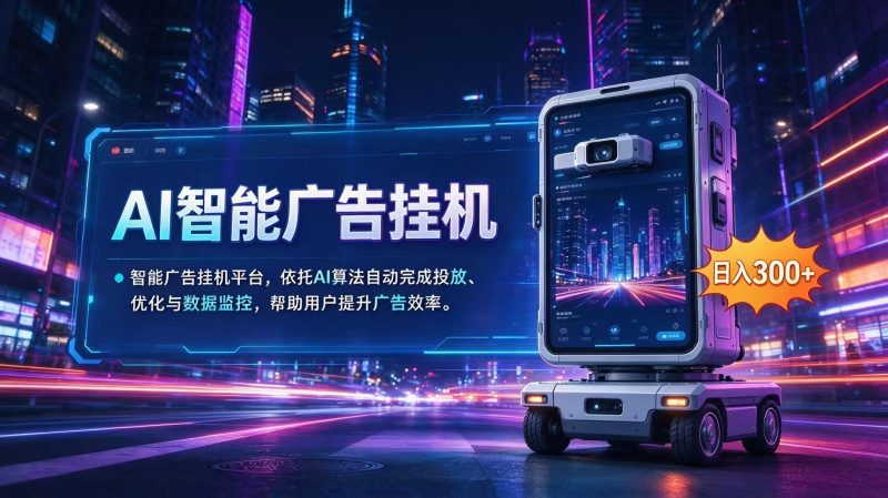AI 智能广告挂机|AI 自动运行,轻松托管广告任务 - 严选资源大全 - 严选资源大全