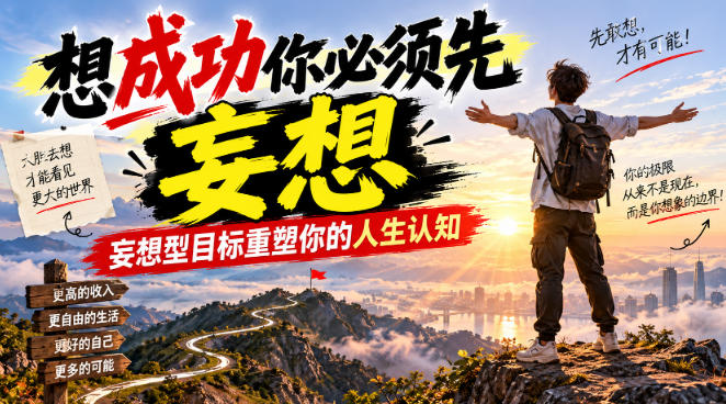 付费文章：想成功你必须先妄想，妄想型目标重塑你的人生认知 - 严选资源大全