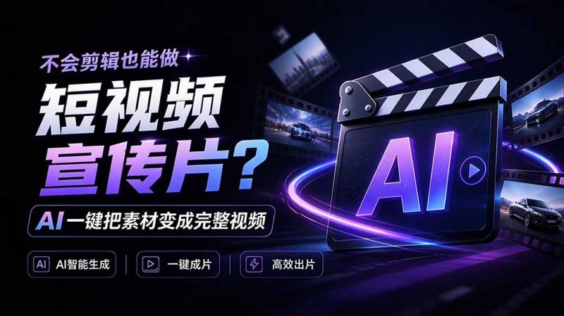 我跪下来了!不会剪辑也能做短视频宣传片? AI 一键把素材变成完整视频,真是神奇,OpenFilm 超省事 - 严选资源大全 - 严选资源大全