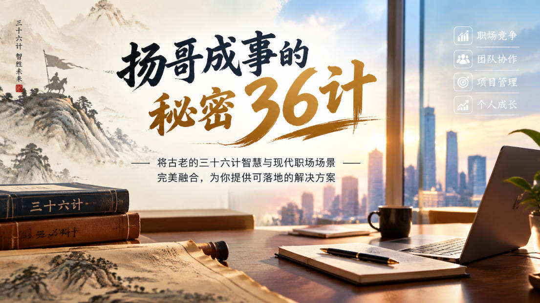 扬哥成事的秘密36计,将古老的三十六计智慧与现代职场场景完美融合,为你提供可落地的解决方案 - 严选资源大全