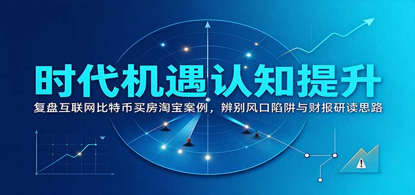 时代机遇认知提升：复盘互联网比特币买房淘宝案例，辨别风口陷阱与财报研读思路 - 严选资源大全